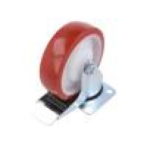 Pojezdové kolo Ø: 125mm W: 37mm H: 156mm otočné s brzdou 150kg