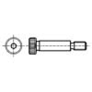 Lícovaný šroub ocel M6 1 Dél.závitu: 11mm imbus HEX 4mm Ø: 8mm