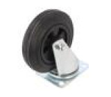 Pojezdové kolo Ø: 160mm W: 40mm H: 195mm otočné 150kg Mat: pryž