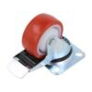 Pojezdové kolo Ø: 80mm W: 32mm H: 105mm otočné s brzdou 150kg