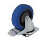 Pojezdové kolo Ø: 125mm W: 32mm H: 156mm otočné s brzdou 150kg