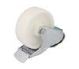 Pojezdové kolo Ø: 100mm W: 35mm H: 128mm otočné s brzdou 125kg