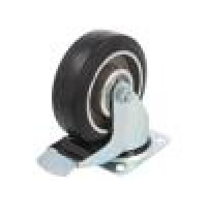 Pojezdové kolo Ø: 125mm W: 40mm H: 156mm otočné s brzdou 150kg
