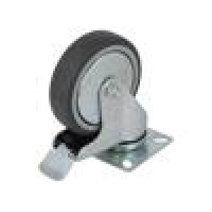 Pojezdové kolo Ø: 100mm W: 27mm H: 134mm otočné s brzdou 90kg