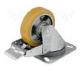 Pojezdové kolo Ø: 125mm W: 35mm H: 156mm otočné s brzdou 285kg