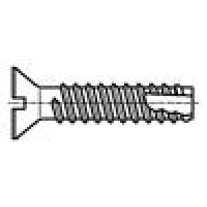Vrut 2,9x9,5 Hlava: kuželová plochá 0,8mm kalená ocel zinek