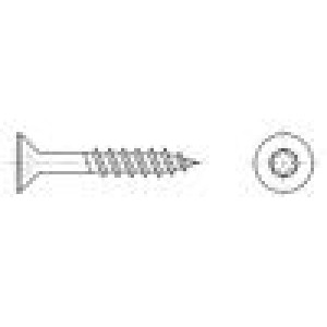 Vrut do dřeva 6x60 Hlava: kuželová Torx® TX25 Výš.hlavy: 3,6mm