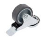 Pojezdové kolo Ø: 50mm W: 20mm H: 68mm otočné s brzdou 40kg