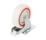 Pojezdové kolo Ø: 125mm W: 35mm H: 156mm otočné s brzdou 150kg