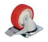 Pojezdové kolo Ø: 100mm W: 30mm H: 128mm otočné,se zajištěním