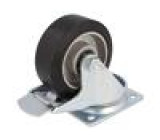 Pojezdové kolo Ø: 100mm W: 40mm H: 128mm otočné s brzdou 180kg