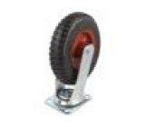 Pojezdové kolo Ø: 200mm W: 58mm H: 240mm otočné 235kg Mat: pryž