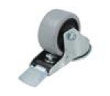 Pojezdové kolo Ø: 80mm W: 36mm H: 105mm otočné s brzdou 150kg