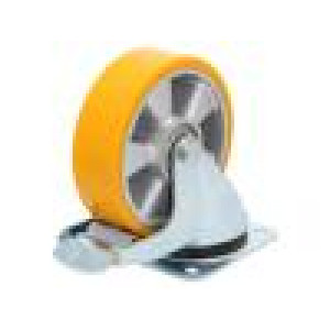 Pojezdové kolo Ø: 160mm W: 50mm H: 195mm otočné s brzdou 500kg