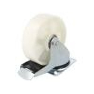 Pojezdové kolo Ø: 160mm W: 50mm H: 195mm otočné s brzdou 350kg