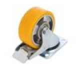 Pojezdové kolo Ø: 100mm W: 40mm H: 130mm otočné s brzdou 200kg