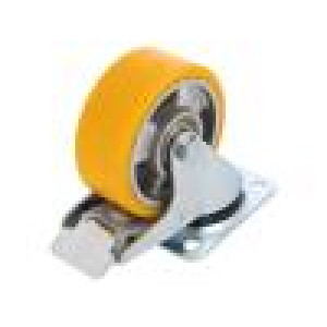 Pojezdové kolo Ø: 100mm W: 40mm H: 130mm otočné s brzdou 200kg