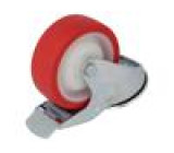 Pojezdové kolo Ø: 100mm W: 30mm H: 128mm otočné s brzdou 150kg