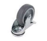 Pojezdové kolo Ø: 75mm W: 25mm H: 100mm otočné s brzdou 60kg