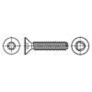 Vrut 2x6 Hlava: kuželová Torx® TX06 ocel zinek Øhlavy: 3,8mm