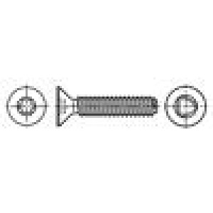 Vrut 8x35 Hlava: kuželová Torx® TX40 ocel zinek Výš.hlavy: 4mm