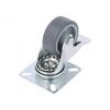 Pojezdové kolo Ø: 50mm W: 20mm H: 69,5mm otočné s brzdou 40kg