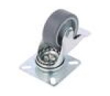 Pojezdové kolo Ø: 50mm W: 20mm H: 69,5mm otočné s brzdou 40kg