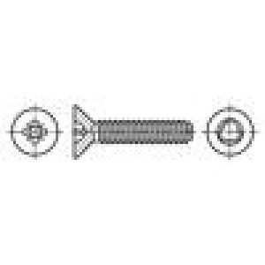 Vrut 3x6 Hlava: kuželová Pozidriv PZ1 ocel zinek Øhlavy: 5,6mm