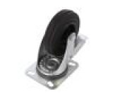 Pojezdové kolo Ø: 100mm W: 30mm H: 128mm otočné s brzdou 76kg
