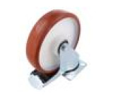 Pojezdové kolo Ø: 200mm W: 45mm H: 235mm otočné s brzdou 350kg