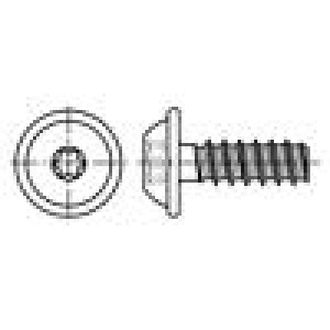 Vrut pro plasty 4x25 Hlava: kulatá Torx® TX20 ocel zinek