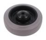 Pojezdové kolo Ø: 125mm W: 36mm Mat: elastická guma POGES