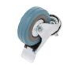 Pojezdové kolo Ø: 75mm W: 21mm H: 100mm otočné s brzdou,s trnem