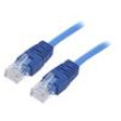 Patch cord U/UTP 5e lanko CCA PVC modrá 1,5m 26AWG Økab: 5mm