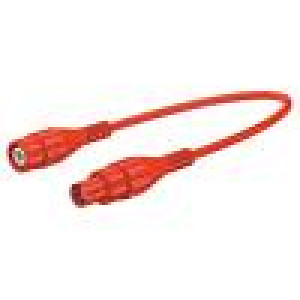 XLSK-58-20022 Test lead BNC male plug-BNC female plug Len: 2m red Z: 50Ω