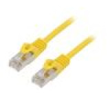 Patch cord F/UTP 6 lanko CCA PVC žlutá 0,25m RJ45 vidlice