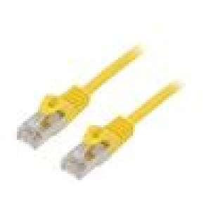 Patch cord F/UTP 6 lanko CCA PVC žlutá 0,25m RJ45 vidlice