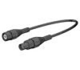 XLSK-58-10021 Test lead BNC male plug-BNC female plug Len: 1m black Z: 50Ω