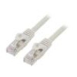 Patch cord S/FTP 6a drát Cu LSZH šedá 5m 27AWG Økab: 5,8mm