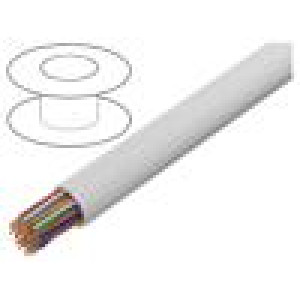 Vodič YTKSY telekomunikace drát Cu 21x2x0,5mm2 PVC bílá