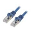 Patch cord S/FTP 6a drát Cu LSZH modrá 1,5m 27AWG Økab: 5,8mm