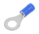 Hrot: očkový M6 Ø: 6,4mm 1,5÷2,5mm2 krimpovací na kabel modrá