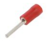 Hrot: jehlový Ø: 1,9mm 0,25÷1,5mm2 krimpovací na kabel červená