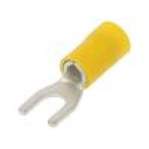 Hrot: vidličková M5 Ø: 5,3mm 4÷6mm2 krimpovací na kabel žlutá