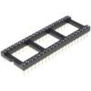 Patice DIP 40 PIN 15,24mm zlacený dvýv:0,5mm 1A THT -55-85°C