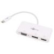 Adaptér DisplayPort 1.2,HDMI 1.4,USB 3.0 0,15m bílá bilá
