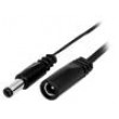 Kabel 2x0,5mm2 DC 5,5/2,1 zástrčka,DC 5,5/2,1 zásuvka přímý
