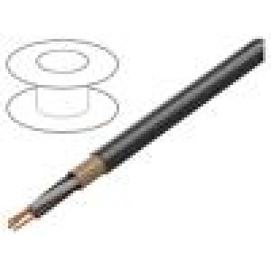 Vodič NYY kulatý lanko Cu 2x25mm2 PVC černá 0,6/1kV