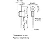 Čidlo termistor NTC -20-125°C 10kΩ 150mW 45mm