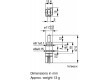 Čidlo termistor NTC 5-110°C 11991Ω 60mW 12,6x15x47,5mm